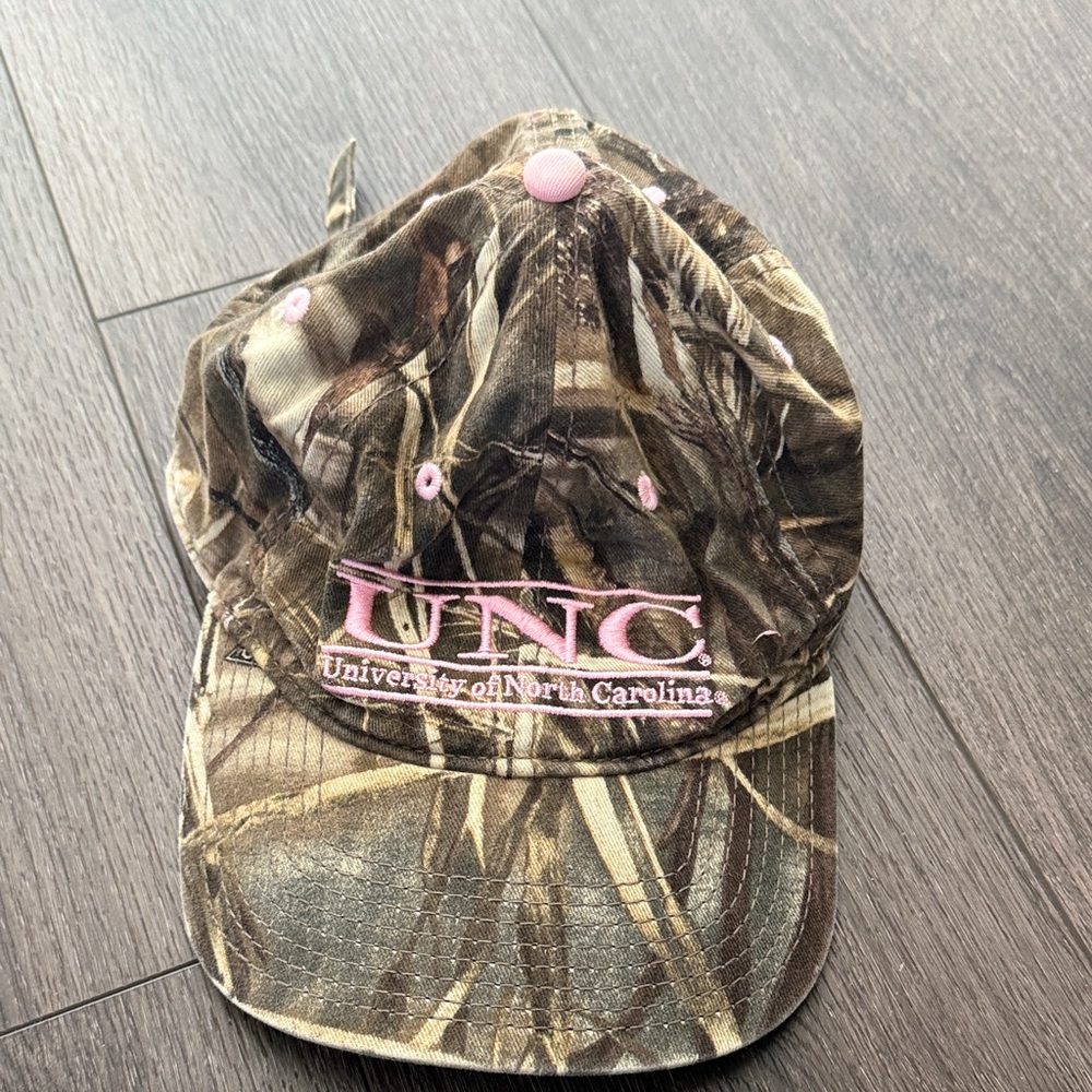 UNC Chapel Hill Camouflage Hat with Pink UNC Logo
